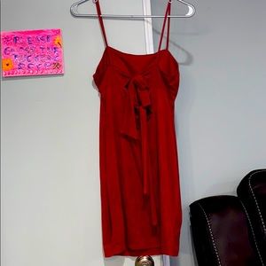 Tie up back strappy mini dress